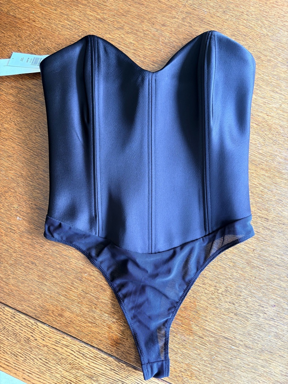 NWT Aritzia by Babaton Black Structured Strapless Bodysuit